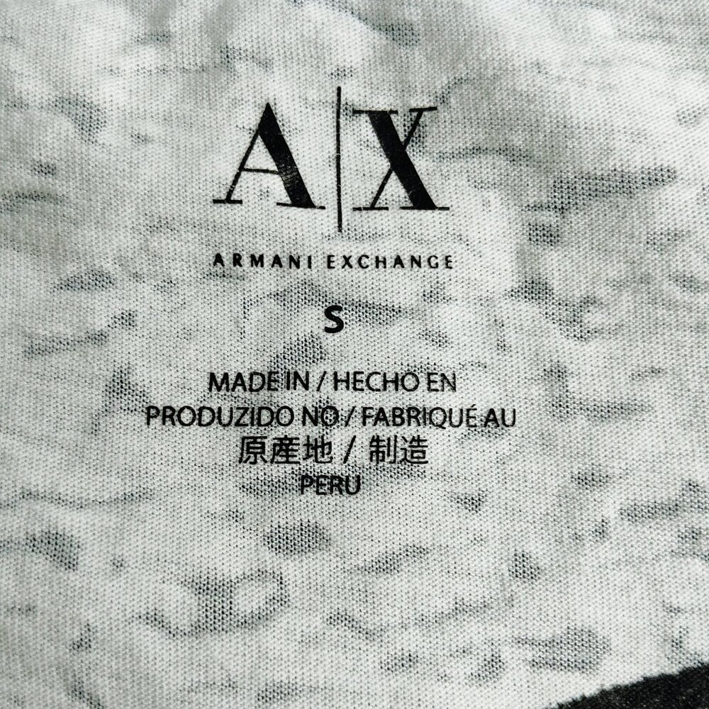 Armani Exchange Burnout Top Women's Small with Beaded Logo Y2K - Picture 5 of 8